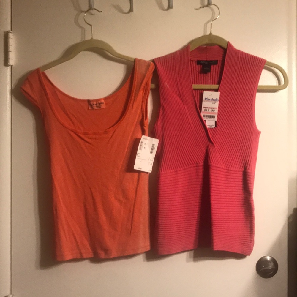Orange and Pink Sleeveless Tops NWT